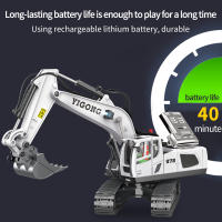 Excavadora teledirigida de 2,4G para niños, vehículo de Ingeniería Eléctrica con Control remoto inalámbrico, camión sobre orugas, juguetes multifuncionales - details 5