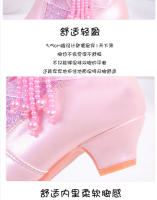 Botas de princesa para niñas Botas medianas cálidas para niños con lazo de pelo - details 4