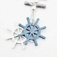 Colgante de decoración para colgar en la pared de barco de peces pequeños de madera de estilo marino, regalos creativos, artesanías de viento oceánico, decoración del hogar - details 4