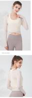 Camiseta de Yoga para Mujer de Manga Larga Top Deportivo de Nylon con Almohadilla - details 1