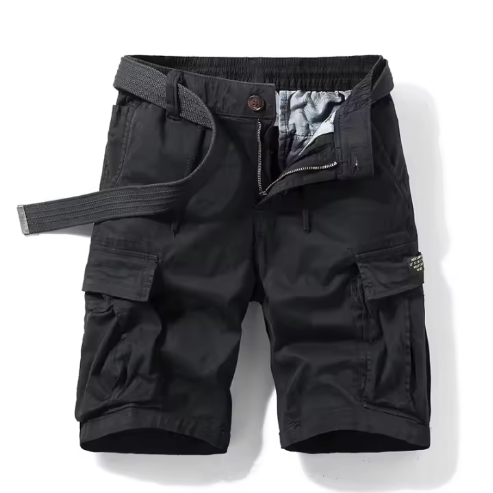 Pantalones Cortos de Carga de Algodón 100% Pantalones Cortos Casuales para Hombres en Verano 2025 - 1