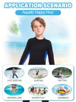 Traje de neopreno de una pieza para niños y niñas, protección solar para hacer esnórquel, nadar y surfear - details 2