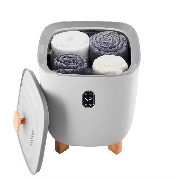Calentador de Toallas SucceBuy de 25L con Pantalla LED, Temporizador y Ajustes de Temperatura Ajustables, Manta Térmica Grande y Calentador de Toallas para Baño, SPA, Hogar, Encimera, Suelo, Gris - 1