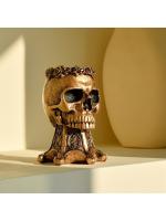Cráneo de Halloween Popular, escultura de resina para decoración del hogar, maceta de flores, adorno para vacaciones - details 1
