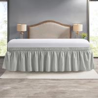 Falda de cama elástica con volantes, cubierta suave y cómoda, resistente a la decoloración, Protector de cama sin superficie - details 0
