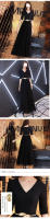 Vestido Elegante para Mujer Talla Grande Negro Atmósferico Francés Vestido de Baño de Alta Calidad - details 1