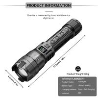 Linterna LED de alta potencia 2000LM Batería integrada, recargable por USB, luz fuerte, linterna táctica para acampar al aire libre y senderismo - details 6