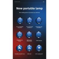 Luz LED Solar multifuncional para acampar, linterna recargable portátil brillante, adecuada para senderismo y acampada al aire libre - details 5