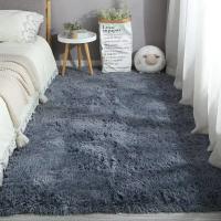 Alfombra de felpa suave y esponjosa para sala de estar, alfombrilla gruesa antideslizante para dormitorio y baño, decoración de habitación, color negro - details 11