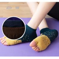 Calcetines antideslizantes sin dedos para mujer, medias de agarre para Yoga, Barre, Pilates, Fitness, gimnasio, deportes, baile, YOGO - details 1