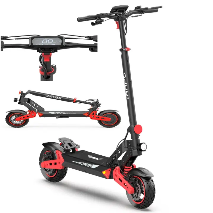 Patinetes Eléctricos para Adultos iwafo is2 max, Motor de 2000W, Batería de 54V 20Ah, Neumático de Vacío de 10 Pulgadas, Velocidad Máxima de 50km/h, Alcance de 80km, Frenos de Disco Delanteros y Traseros - 1