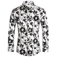Camisa de Moda de Otoño Impresión Digital Casual Camisa de Negocios de Manga Larga - details 14
