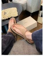 Sandalias de mujer de estilo romano con nicho de fondo plano de vacaciones con punta retro en espiga de temperamento minimalista - details 20