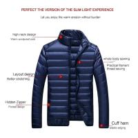 Chaqueta impermeable informal para hombre, chaqueta acolchada ligera portátil para exteriores, otoño e invierno, plumón de pato blanco ultraligero - details 4