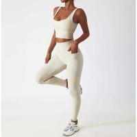 Conjunto de Yoga Sin Costuras para Mujeres Uniforme de Gimnasio de Entrenamiento Sujetador PIESS - details 2
