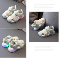 Sandalias planas con luces LED para niños y niñas, zapatos informales luminosos de araña, zapatos deportivos transpirables de verano para bebés - details 10