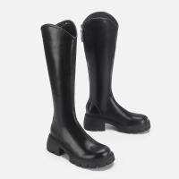 Nuevas Botas Altas De Punta Redonda Con Suela Gruesa Y Tacón Grueso Para Mujer, Botas Vaqueras Occidentales Para Mujer. - details 5
