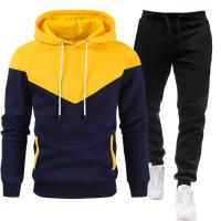 Conjunto de dos piezas para hombre, chándales informales, trajes deportivos para exteriores, sudaderas con capucha y pantalones para correr, Otoño e Invierno - details 4