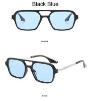 Gafas De Sol cuadradas con montura pequeña para mujer, gafas De Sol De lujo a la moda De diseñador De marca para mujer, gafas De Sol Vintage huecas De leopardo azul - details 11