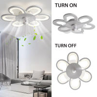 Ventilador de techo moderno de 19,7 pulgadas, lámpara de araña LED regulable con Control remoto - details 6