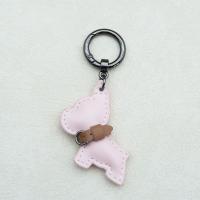 Llavero bonito de Bulldog Francés, colgador de perro de cuero PU con forma de perro, colgante de bolso de Bulldog de dibujos animados a la moda, coche para hombre - details 16
