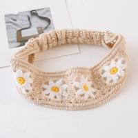 Diadema tejida de flores, banda para el cabello de estilo étnico bohemio colorido, accesorios para el cabello para niña, pañuelo de ganchillo hueco Pastoral para viaje - details 8