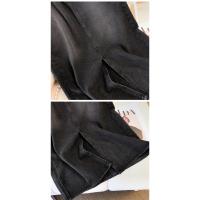 Falda vaquera de longitud media para mujer, falda acampanada por encima de la rodilla, Vintage, elegante, con abertura lateral, cintura alta, verano 2024 - details 18
