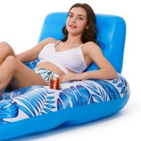 Tumbona inflable con respaldo para barco, silla flotante con forma de hoja de arce, piscina, arena, sombrilla, asiento, anillo en U, flotador de agua - details 6