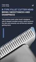 Kemei-cortadora de pelo profesional para peluquero, máquina eléctrica inalámbrica, lavable, recargable e impermeable - details 3
