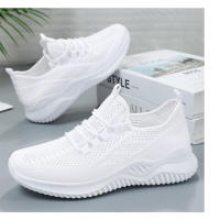 Zapatillas deportivas informales huecas y transpirables con suela suave para mujer, de malla ligera - details 32