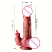 Consolador realista vibrador empuje lengua lamiendo clítoris doble penetración Anal hine orgasmo rápido para mujeres juguete sexual - details 7