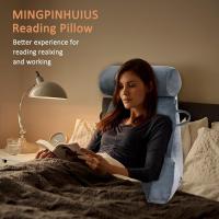 Cojín de lectura XL Almohada cervical extraíble para cama y sofá Almohada lumbar ideal para adultos con espuma viscoelástica Gris - details 4