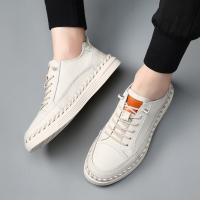 Primera capa de cuero de vaca zapatos de los hombres zapatos de cuero 2025 de los hombres de cuero genuino hechos a mano zapatos casuales de un pedal de cuero suave suela suave zapatos Doudou. - details 38