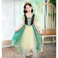 Disfraz de princesa Anna verde para niñas pequeñas, disfraz de Halloween, vestido elegante para fiesta de cumpleaños, vestido de carnaval - details 3