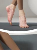 Calcetines de algodón transpirables con espalda descubierta, medias profesionales antideslizantes para Yoga, Pilates, baile, Fitness, deportes, Color sólido - details 31