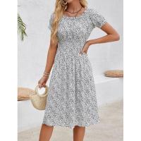Vestido floral de cielo estrellado de moda casual elegante con cuello redondo 2025 - details 0