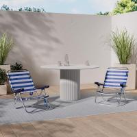 Pack 2 Sillas Playa Plegables |   Ligera Portátil |   Baja y Reclinable de 4 Posiciones |   para Camping, Piscina, Terraza o Jardín Azul - details 20