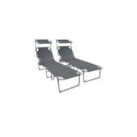 Pack de 2 Sillas Plegables Resalto Ajustable y Parasol Ideal para Piscina, Jardín, Playa - details 10