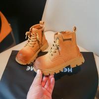 Botas cortas de moda para niños y niñas, zapatos de cuero elegantes y versátiles, estilo británico, fondo suave, antideslizantes, novedad de Otoño de 2024 - details 4