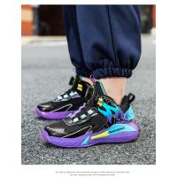 Nuevos zapatos ligeros de baloncesto para niños, zapatos deportivos con hebilla giratoria para niños, zapatillas deportivas transpirables para correr, zapatos de tenis para niños al aire libre - details 10