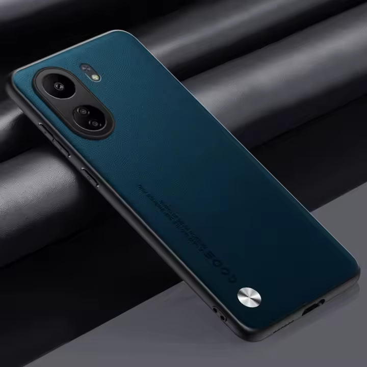 Funda de lujo de cuero PU para Xiaomi Redmi 13C Protección total de silicona mate - 1