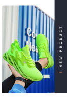 Zapatillas de correr con cordones para hombre, zapatos informales para caminar al aire libre, gimnasio, color blanco - details 12