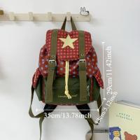 Mochila de gran capacidad con dibujos animados de Lucky Star, mochila escolar con cordón y múltiples bolsillos de estilo coreano, bolsa de nailon Y2K para senderismo y acampada para estudiantes - details 0