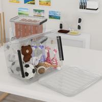 Cajas de Almacenamiento de Plástico con Ruedas 55L*6 Organizador Transparente para Oficina en Casa - details 6