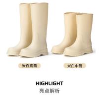 Botas de Lluvia de Moda para Mujeres Impermeables, Antideslizantes, Resistentes al Desgaste, Suela Larga, Suave - details 6