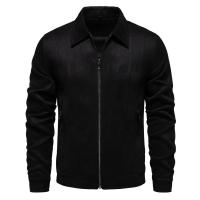 Chaqueta de ante con solapa para hombre, abrigo de tendencia de moda para exteriores, otoño e invierno, nuevo - details 5