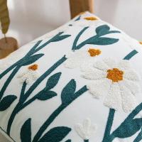 Almohada bordada para sofá, funda decorativa con respaldo de flores, estilo nórdico, 1 unidad - details 5