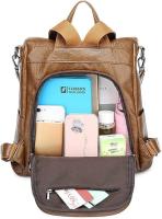 Mochila para Mujer, Bolso de hombre de Piel syntética antirobo, Bolso informal con lazo, Bolso de mano, lidero y Elega, multibolsillo - details 3