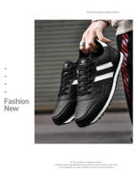 Zapatillas de deporte de cuero para hombre, zapatos deportivos informales para exteriores, antideslizantes, transpirables, cómodos para caminar - details 16