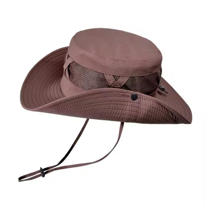 Sombrero de pescador de malla de nailon informal, gorra de senderismo portátil con protección UV de secado rápido, sombrero de cubo plegable suave impermeable para hombre y mujer - 1